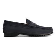 Tod's Läder Loafer Sko Blue, Herr