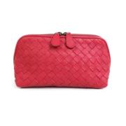 Bottega Veneta Vintage Pre-owned Tyg necessrer Red, Dam