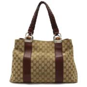 Gucci Vintage Pre-owned Canvas gucci-vskor Beige, Dam