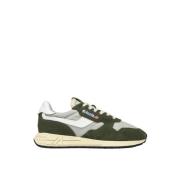 Autry Grön & Vit Nylon Mocka Sneakers Multicolor, Herr