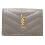 Yves Saint Laurent Vintage Pre-owned Laeder plnbcker Gray, Dam