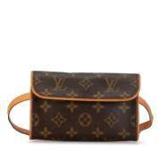 Louis Vuitton Vintage Pre-owned Plast crossbodyvskor Brown, Dam