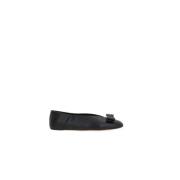 Salvatore Ferragamo Svarta Läder Ballerina Skor Black, Dam