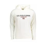 U.s. Polo Assn. Chic Logo Hooded Sweater White, Herr