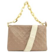 Louis Vuitton Vintage Pre-owned Laeder totevskor Beige, Dam