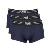 Cavalli Class Blå Bomull Boxerunderkläder Set Blue, Herr