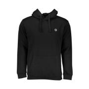 Sergio Tacchini Svart Bomull Huvtröja med Broderad Logotyp Black, Herr