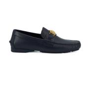 Versace Marinblå Kalvskinn Loafers Blue, Herr