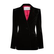 Nina Ricci Svart Velvet Blazer Black, Dam