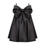 Nina Ricci Svart Bow Front Flared Klänning Black, Dam