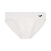 Emporio Armani Broderad logga badbyxor - Vit White, Herr