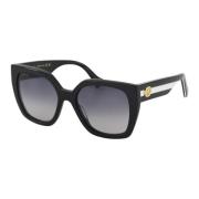 Gucci Fyrkantiga Svarta Solglasögon Black, Unisex