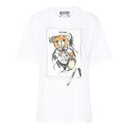 Moschino Teddy Bear Crew Neck T-shirts White, Dam