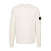 Stone Island Vita Tröjor för Män White, Herr