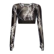 Versace Jeans Couture Topp med Logo Black, Dam