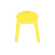 Jacquemus Lagerskuren Crop Top Yellow, Dam