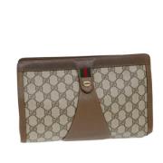 Gucci Vintage Pre-owned Canvas kuvertvskor Beige, Dam