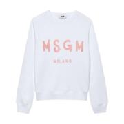 Msgm Vit Tröja för Kvinnor White, Dam