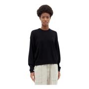 Carhartt Wip Bomullstickad Crewneck Sweater Black, Dam