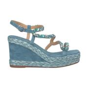 Alma EN Pena Zigzag Pärla Kil Sandal Blue, Dam