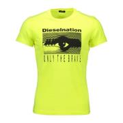 Diesel Levande Logo Print Tee Yellow, Herr