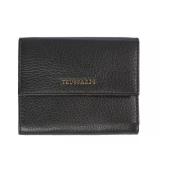 Trussardi Elegant Svart Läder Plånbok Damer Black, Unisex