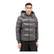 Moncler Quiltad Dunjacka med Avtagbar Huva Gray, Herr