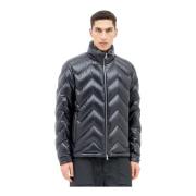 Moncler Quiltad Dunjacka med Gömd Huva Blue, Herr