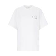 Martine Rose Silver Logo Vit Bomull T-shirt White, Herr