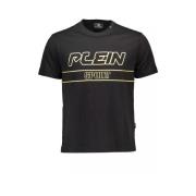 Plein Sport Enkel Bomull T-shirt Black, Herr