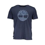 Timberland Tryckt Logotyp Ekologisk Bomull T-shirt Blue, Herr