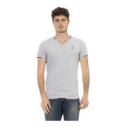 Trussardi Action V-ringad T-shirt Sommarkollektion Gray, Herr