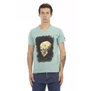 Trussardi Elegant kortärmad T-shirt med V-ringning Green, Herr