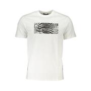 Cavalli Class Tryckt Rund Hals T-shirt White, Herr