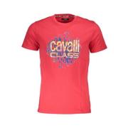 Cavalli Class Tryckt Logot-shirt Kortärmad Red, Herr