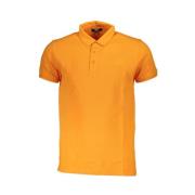 Cavalli Class Orange Bomull Polotröja Broderad Logotyp Orange, Herr