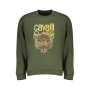 Cavalli Class Grön Fleece Sweatshirt Green, Herr