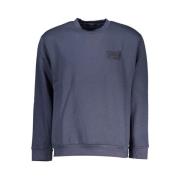 Cavalli Class Elegant Broderad Sweatshirt Blue, Herr