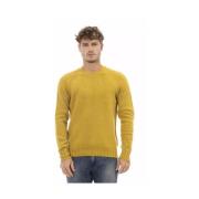 Alpha Studio Elegant Gul Ull Crewneck Tröja Yellow, Herr