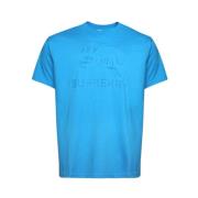 Burberry Casual Bomull T-shirt Blue, Herr