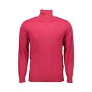 Gant Elegant Pink Wool Turtleneck Sweater Red, Herr