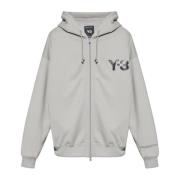 Y-3 Dragkedja hoodie Gray, Unisex