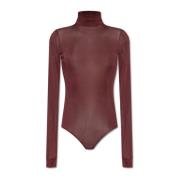 Maison Margiela Logo bodysuit Red, Dam