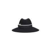 Borsalino Svarta Fedora Hattar för Män Black, Dam