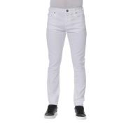 Trussardi Elegant vit bomullsblandningsjeans White, Herr