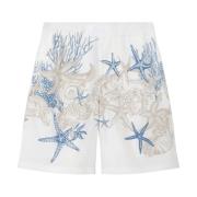 Versace Barocco Sea Print Shorts White, Herr