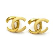 Chanel Vintage Pre-owned Metall rhngen Yellow, Dam