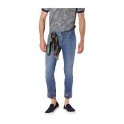 Mason's Slim Fit Hawaiianska Blommiga Denimbyxor Blue, Herr