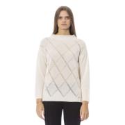 Baldinini Chic Volcano Neck Sweater Beige, Dam