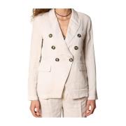 Mason's Caroline Kvinnors Linneblazer Beige, Dam